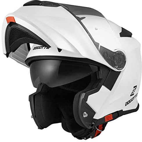 Bogotto V271 Motorrad Klapphelm, weiß, XS