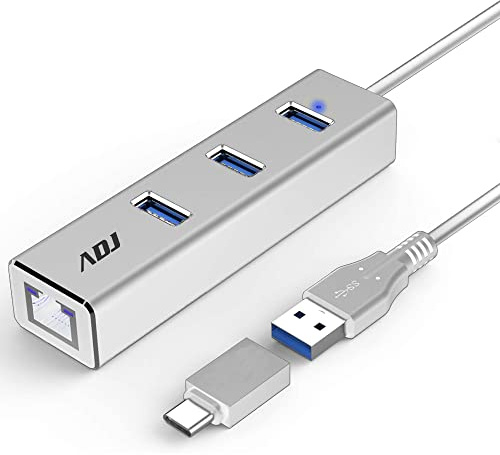 ADJ HUB USB 3.0 3 PORTE ADATTATORE TYPE-C SL 3 USB 3.0 + RJ45