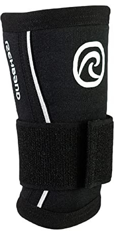Rehband Power Max Handgelenkbandage, Neopren Handgelenkstütze Krafttraining, stabilisierende Bandage für das Handgelenk mit extra Stabilisierung, Farbe:Schwarz, Größe:S, Seite:Rechts