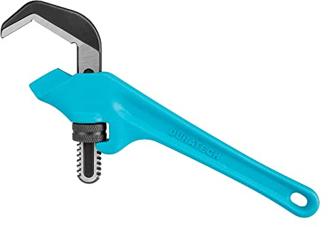 DURATECH 9-1/2 inch Hex Offset Wrench, Hex Pipe Wrench, CR-V Hook Jaw