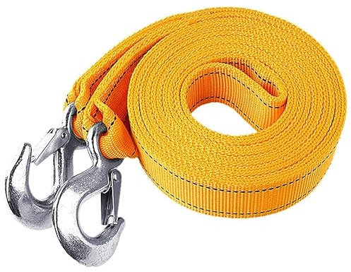 Sangle De Remorquage 4M/5M/6M/7M/8M/9M/10M avec 2 Crochets En Acier - Câble De Voiture 5-25 Tonnes - Heavy Duty Tow Rope avec Sac De Rangement (6m/8T)