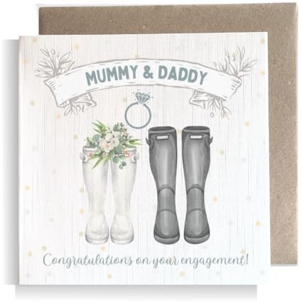 Second Ave Glückwunschkarte zur Verlobung Mummy & Daddy, quadratisch