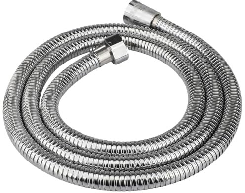 Manguera ducha de 1500 milímetros, diseño anti-enredos y anti-flexión, manguera de ducha cromada flexible, material de acero inoxidable resistente a la presión