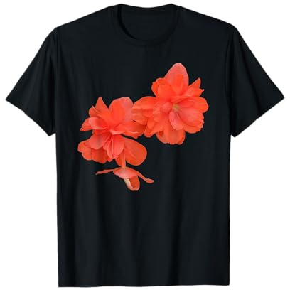 Forme di piante di begonia rossa Mania Maglietta