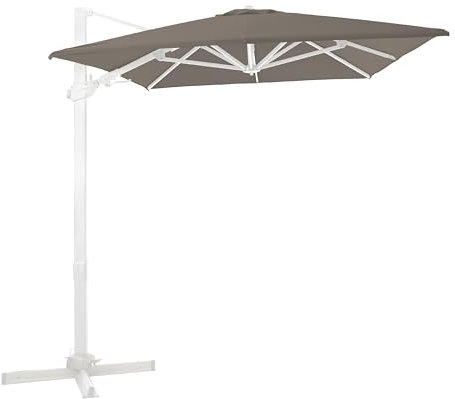 AXI Milad Premium Sombrilla Terraza Blanco/Topo - Sombrilla Jardin 200x300cm - Parasol Terraza, Marco de Aluminio, rotacion 360�, Sombrilla de Pie 3x3 - Resistente a los Rayos UV.