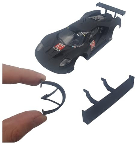 Blackslot Flexibler Spoiler – Carrera Zubehör für 132 Ford GT Race Car, Carrera Bahn Tuning Ersatzteil Kleinteil im Maßstab 1:32