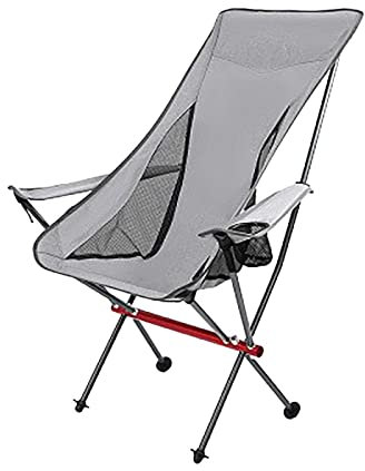 GONGGUJ Klappbarer Stuhl, hochwertig, Ultraleicht, hohe Rückenlehne, zusammenklappbar, für Outdoor, Camp, Strand, Picknick, Angeln, gut