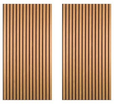 Decoranddecor Acoustic Slat Wood Wall Panels and Ceiling Panelsling Decorative 3D MDF 120 cm x 60 cm Oak - 2 Pack