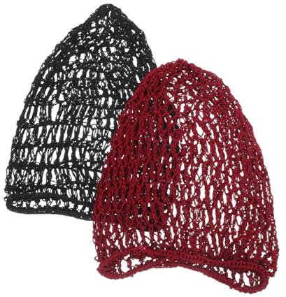 LIFKOME 2stücke Schlafmütze Aus Maschenstoff Lange Schlafmütze Für Haar-schutz Haarnetzmütze Schwarz Netz Haarschutz Haarnetzmütze Haarschmuck