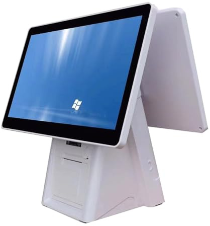 DHMYYXGS Ouchscreen Kassen,Registrierkasse i3 4GB 64GB 1366 ×768 Auflösung Bildschirm Monitore FüR PC POS USB VGA Catering Gastgewerbe,DualScreen20.5+20.5'',Singlescreen