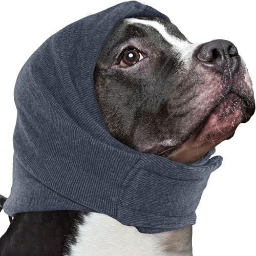 IECOii Soft Dog Calming Hoodie Anxiety Relief Dog Ear Muffs Noise Protection Dog Ear Wrap Hematoma Fireworks Dog Ear Cover for Bath Blow Drying Dog Head Cover Noise Cancelling Sleep Help Headband