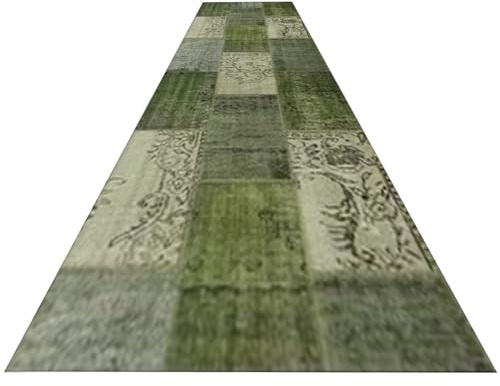 Alfombras De Pasillo Pasillo Estrecho Verde 1m 1,5m 2m 2,5m 300cm 3,5m 4m 4,5m 500cm 6m De Largo Alfombras De Corredor con Respaldo Antideslizante -Ancho 60cm/80cm/100cm/120cm Alfombras(80x250cm)
