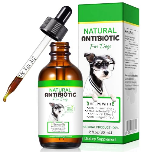 Natürliches Antibiotikum für Hunde (60ml) - 100% Hormonfreie Entzündungshemmer-Tropfen mit Speckgeschmack - Sichere Unterstützung bei Infektionen & Stärkung der Abwehrkräfte