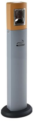 Dh2yjnbf3 recycling bins Iron Painted Cigarette Butt Column Ash Column Vertical Floor-mounted Ash Column In Hotel Shopping Mall with Removable Inner Barrel outdoor bin