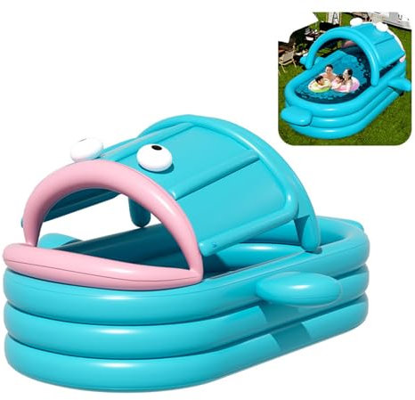 Piscina Hinchable Infantil, Piscina Hinchable Redonda, Vinilo Resistente, Diversión Verano, para Fiestas De Agua En Verano En El Patio(198cm/78in)