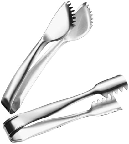 Ipetboom 2pièces Pince à Glaçons Pinces à Steak Design Simple Et Robuste Pour Barbecue Pique- Et Cuisine Familiale