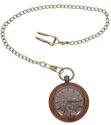 PartyKindom Retro Taschenuhr mit Kette Dekorative Hängeuhr mit Glas und Legierung für Alltag und Feier Uhrzeit Ablesbar