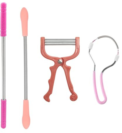 DOKRIN Epilatori 4 depilatori per il viso, depilazione delicata su labbro superiore, mento, guance e collo, adatti alle donne, strumenti di bellezza per la depilazione del viso (colori casuali)