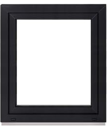 Framex Kellerfenster Fenster Kunststofffenster Innen Weiß/Außen Anthrazit Breite x Höhe 70 x 80 cm (700 x 800 mm) 3-Fach (32 mm) Dreh Kipp DIN Rechts
