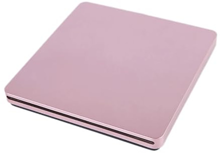 External DVD Drive USB 2.0 Portable CD DVD +/-RW Drive DVD Burner(Pink)