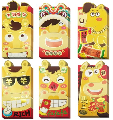 Traditionelle rote Umschläge, chinesisches Neujahr 2026, chinesische rote Umschläge, sanftes Segeln und sofortiger Erfolg, ältere Menschen, Neujahr, Geld, Geburtstag, Party, Urlaub, Hochzeit