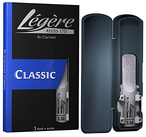 Légère Reeds - Bb-Klarinettenblatt, Classic, Blattstärke 3.50 (BB3.50) - Hochwertiges synthetisches Holzblasrohr