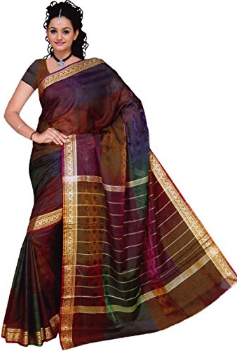 Trendofindia Arcobaleno Bollywood Sari dell'abito Oriente India (Colorato)