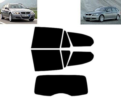 Passgenaue Tönungsfolie für 3er E91 5-Türen Kombi 2005-2012 Heck/Seitenscheiben (35% Mittelschwarz)