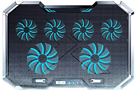 Jia Hu 1Pc Laptop Cooling Pad Up to 18inch Gaming Laptop Cooler 6 Quiet Fans LCD Screen