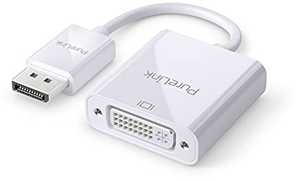 PureLink DisplayPort auf DVI Adapter WUXGA 1920x1200 4,95GB/s, 0,15m | DisplayPort auf DVI Adapter 0,15m, bis 1920x1200 WUXGA, 4,95GB/s Bandbreite, vergoldet, PC Monitor Projektor Verbindung