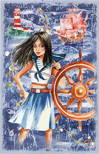 Zita´s Creative Rispapper A4 - Amélie, maritim. Motivhalmsilke, halmsidenpapper, decoupage papper