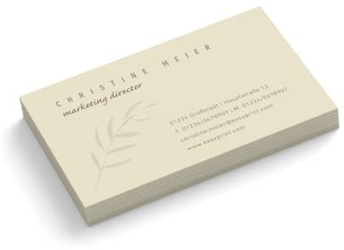 Visitenkarten | 350 g Qualitätsdruck | 1-seitig | Text + Farbe sofort anpassen | 85 x 55 mm | sofort gestalten | Design Elegance | hochwertig (Gelb, 100 Stück)