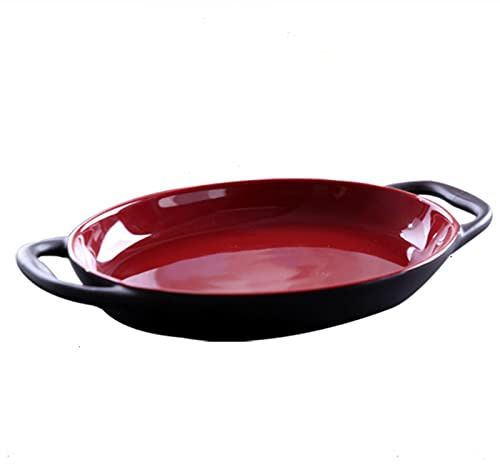 LUCBEI Lasagnera Teglia in Ceramica, teglia Ovale, casseruola for Cucinare, Torte, cene, Cucina, Banchetti e Uso Quotidiano Teglie da Forno