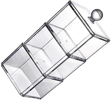 Beavorty Lagerbox Mit Deckel Transparent Für Wattestäbchen Aufbewahrungsbox Quadratisch Als Zahnstocherhalter Make-up-organizer Für Schminktisch Oder Badezimmerablage