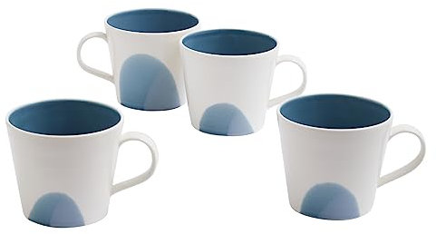 Royal Doulton 1069096 Signature Mug Set, Blue, 4 Pieces