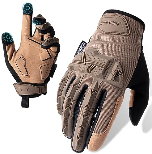 OneTigris Guanti tattici militari touch screen guanti da moto all'aperto guanti da motocross, guanti da arrampicata per softair, paintball, trekking, caccia, ciclismo