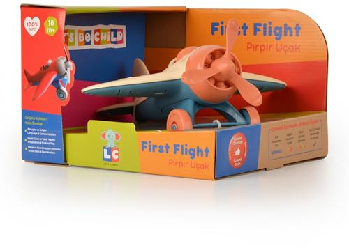 lets be child Aereo tornado per bambini | Aereo giocattolo sicuro e durevole per bambini | Regalo per ragazze e ragazzi per lo sviluppo motorio e sensoriale (beige)