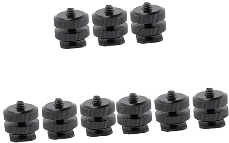 PartyKindom 9stücke Aluminiumlegierung Blitzschuh Adapter Mit Stativgewinde Kompatibel Mit DSLR Kamera Camcorder Und Zubehör Stabil Und Langlebig Für Fotografen