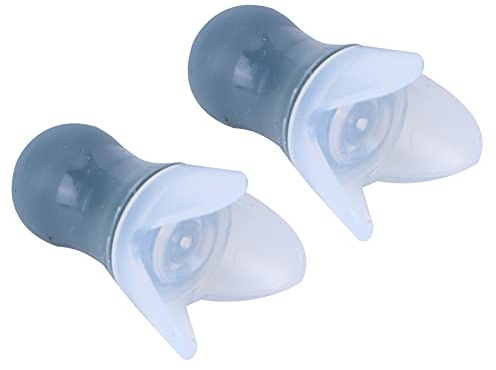 Ohrstöpsel, Weiche Silikon-Ohrstöpsel, Sauna-Ohrstöpsel, Ohrstöpsel Zum Schwimmen, Fluggeräuschreduzierung, Silikon-Ohrstöpsel mit Schwarzer Verschlussflasche (Graue Ohrstöpsel +