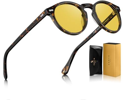 CARFIA Night Driving Glasses for Womens Anti-Glare Night Vision Polarised Eyewear with UV Protection