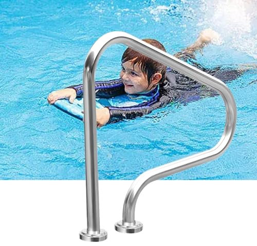 BZJPRFC Stainless Steel Swimming Pool Stair Handrails, Ladder Handrails, Pool Railings, Suitable For Underground Swimming Pools, Simple Installation Guide Rails (Size : 1pcs-1.0 mm)