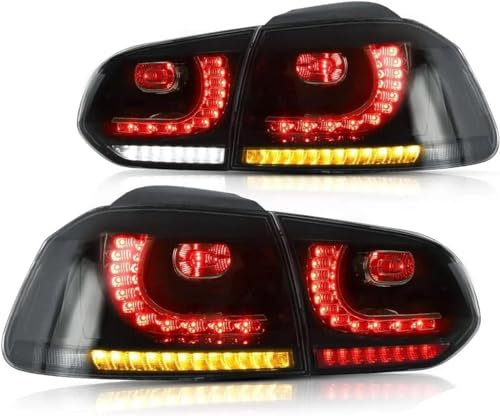 TMZWJ Auto-Rücklicht-Baugruppe für VW Golf 6 MK6 2010-2014 Auto Links Rechts Rücklichter Komplettsets Heckleuchte Baugruppe Ersetzen Zubehör,C-Smoked