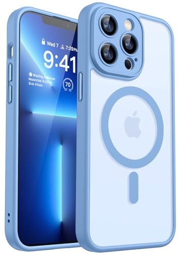 CANSHN für iPhone 13 Pro Hülle mit Kameraschutz, Himmelblau