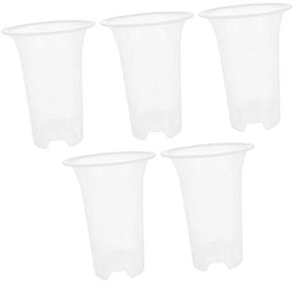 OFFSCH 5pièces Pots à Orchidées Plastique Transparent Lot Drainage Et Ventilation pour Plantes Intérieur Jardin