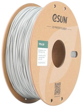 eSUN Light Weight TPU Filament 1.75mm, 3D Drucker Filament TPU-LW, Maßgenauigkeit +/- 0.05mm, 0.75KG Spule schäumendes Material für Modelldruck (Grau, 1KG)