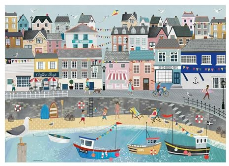 Ravensburger - Puzzle 1000 Pezzi Coastal Harbour​​ | Puzzle Per Adulti E Bambini Con Una Misura Di 70x50 Cm | Regalo Per Adulti E Bambini Da 14 Anni E Più