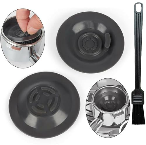 2 Pcs Sage Cleaning Disc and 1 Pcs Coffee Machine Cleaning Brushes, Coffee Machine Cleaning Tablets Silicone Coffee Machine Handle Cleaning Pad Compatible with Most for Espresso Machines