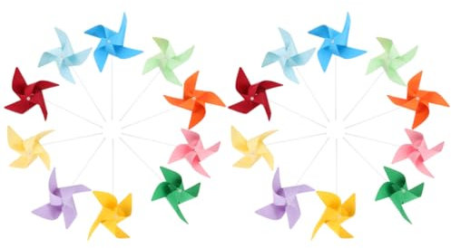 JOINPAYA 100pièces Moulinets Blank pour Garçon Fille Activité De Dessin Et Graffiti Décorations De Jardin pour Garçon Fille Matériel Éducatif Créatif