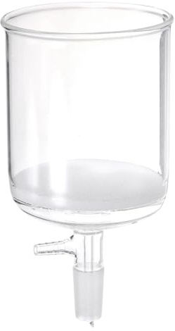 PATIKIL Imbuto Buchner, 1000ml Imbuto Filtro In Vetro Borosilicato Con Fritto Fine (G1), Attacco Interno Standard 24/40 Per Laboratorio,Trasparente, 113mm ID., 117mm Profondità