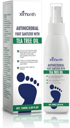 Antifungal Foot Spray 100ml, Athlete’s Foot Treatment, Odour Control & Cracked Heel Repair, 98% Natural Formula for Men & Women